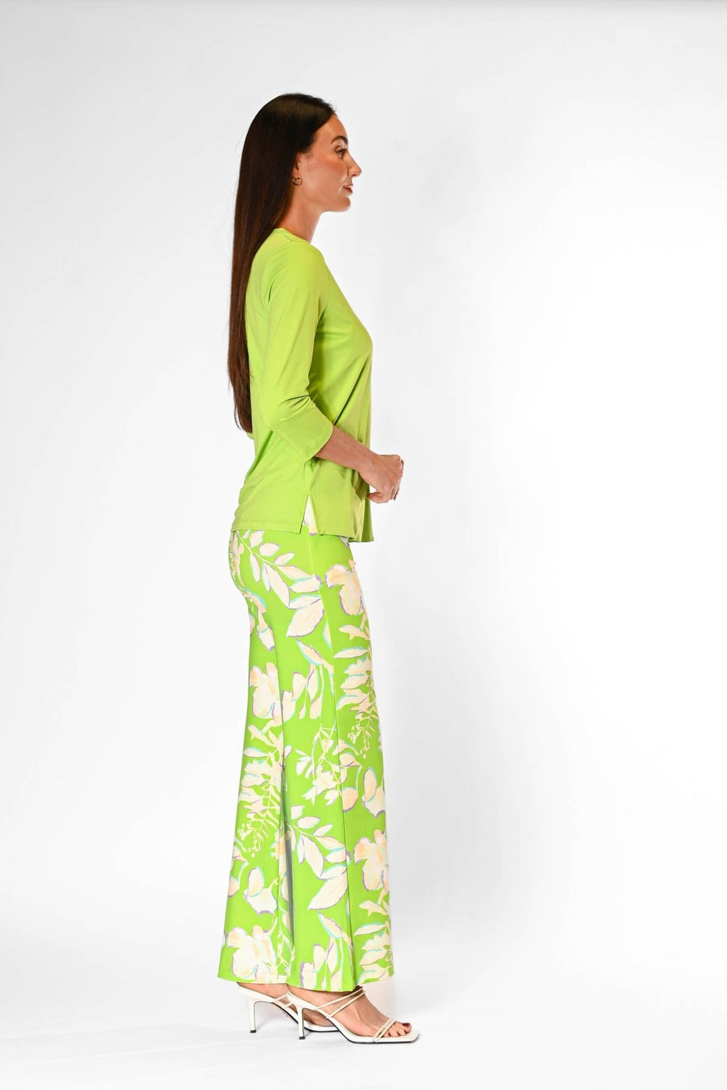 V-Neck Solid Top Lime