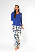 V-Neck Med Blue