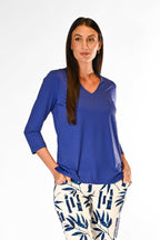 V-Neck Med Blue