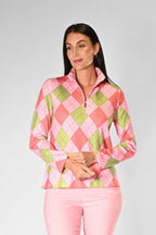 Golf Top Argyle Green/Red