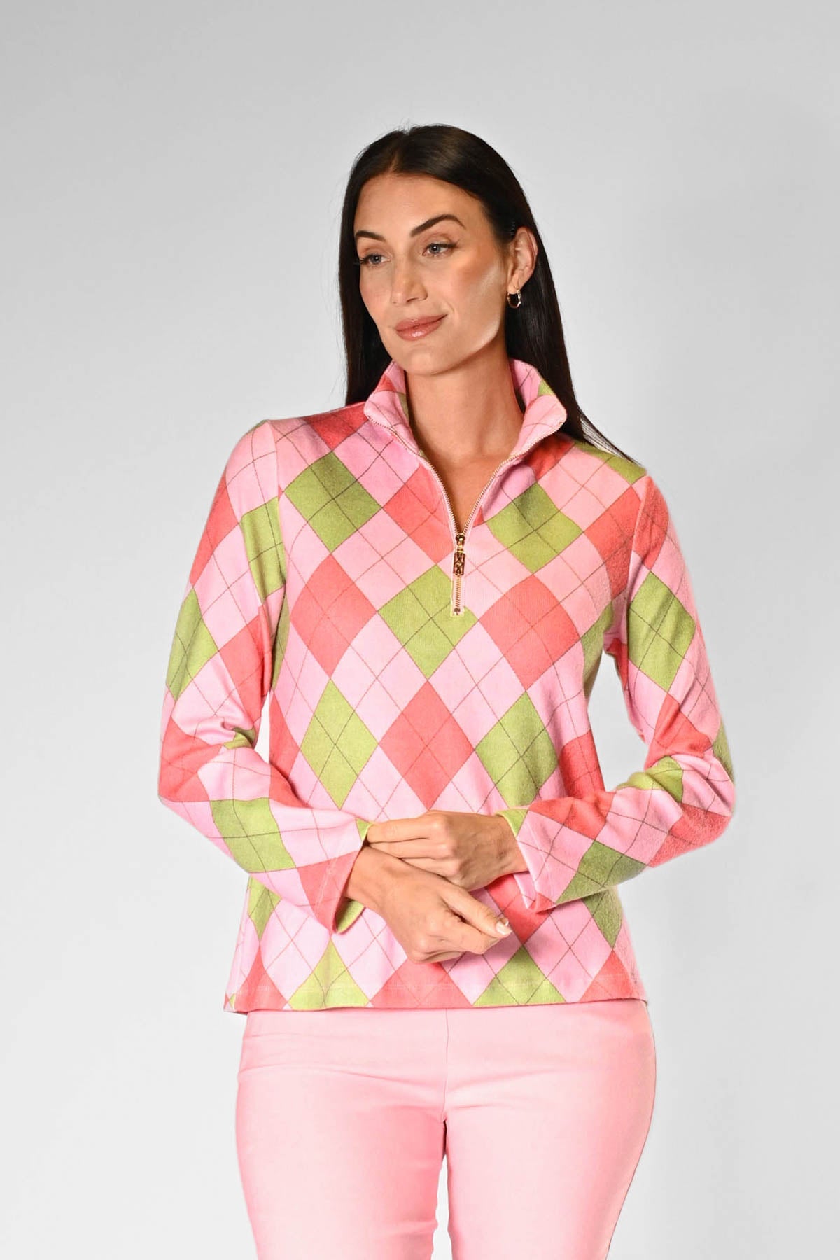 Golf Top Argyle Green/Red