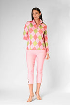 Golf Top Argyle Green/Red