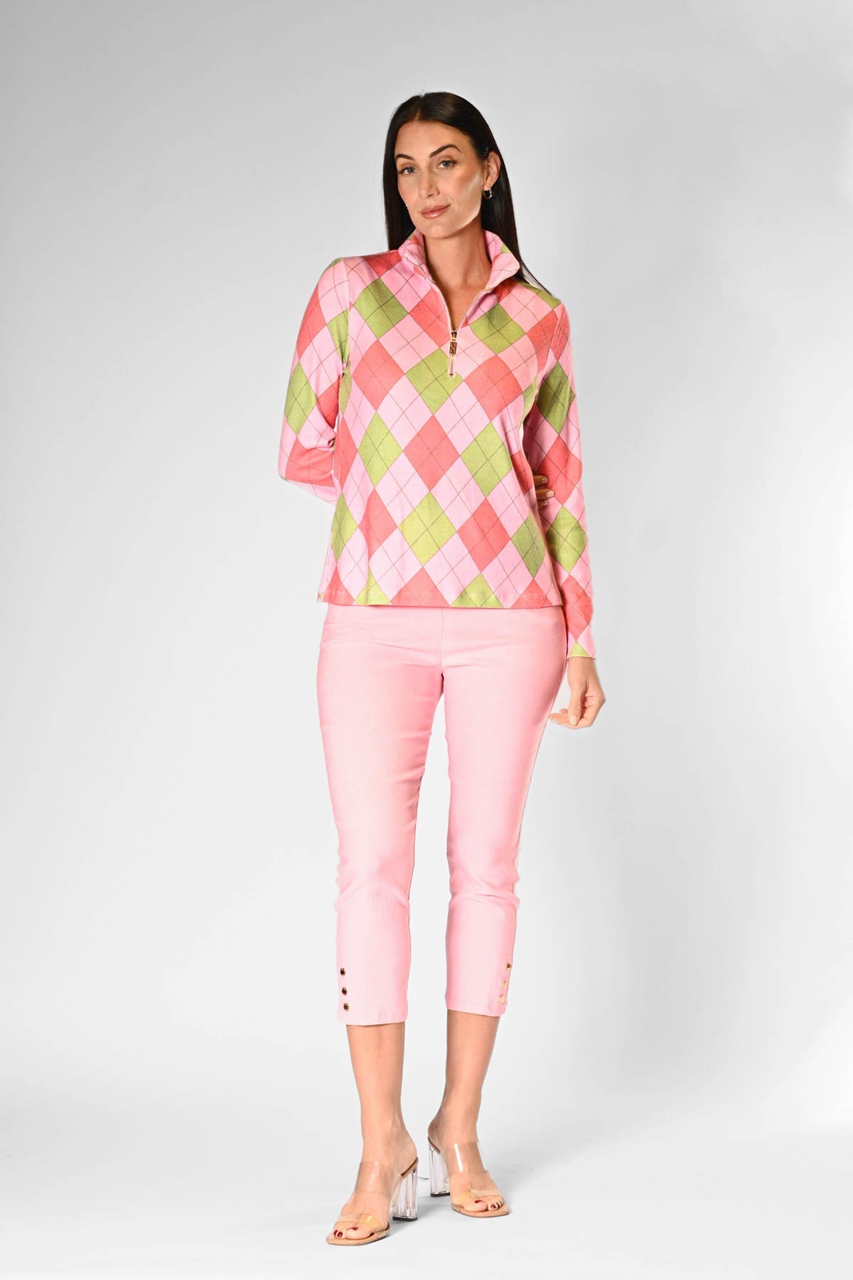 Golf Top Argyle Green/Red