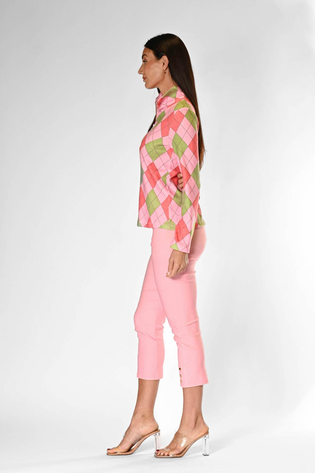 Golf Top Argyle Green/Red