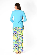 V-Neck Solid Top Turquoise