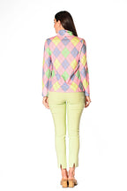 Golf Top Argyle Blue/Pink
