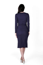 Parklane Button Dress Navy