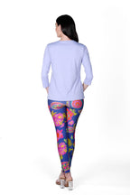 V-Neck Solid Top Violet