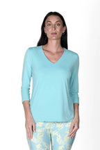 V-Neck Solid Top Fiji