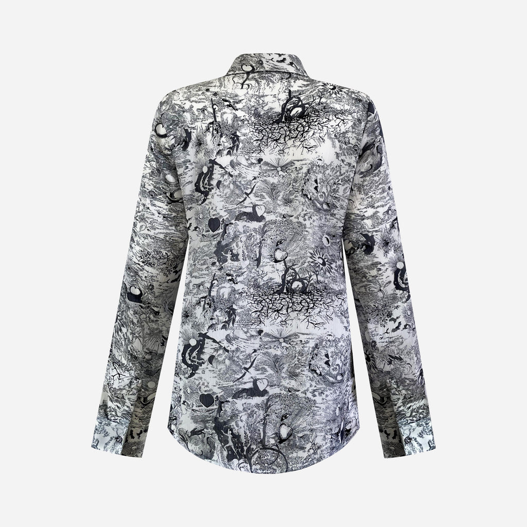 Checkered Shirt Etching Grey