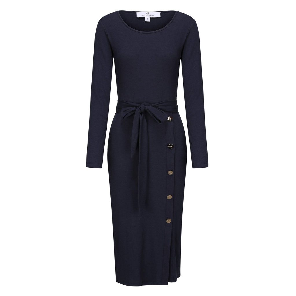 Parklane Button Dress Navy
