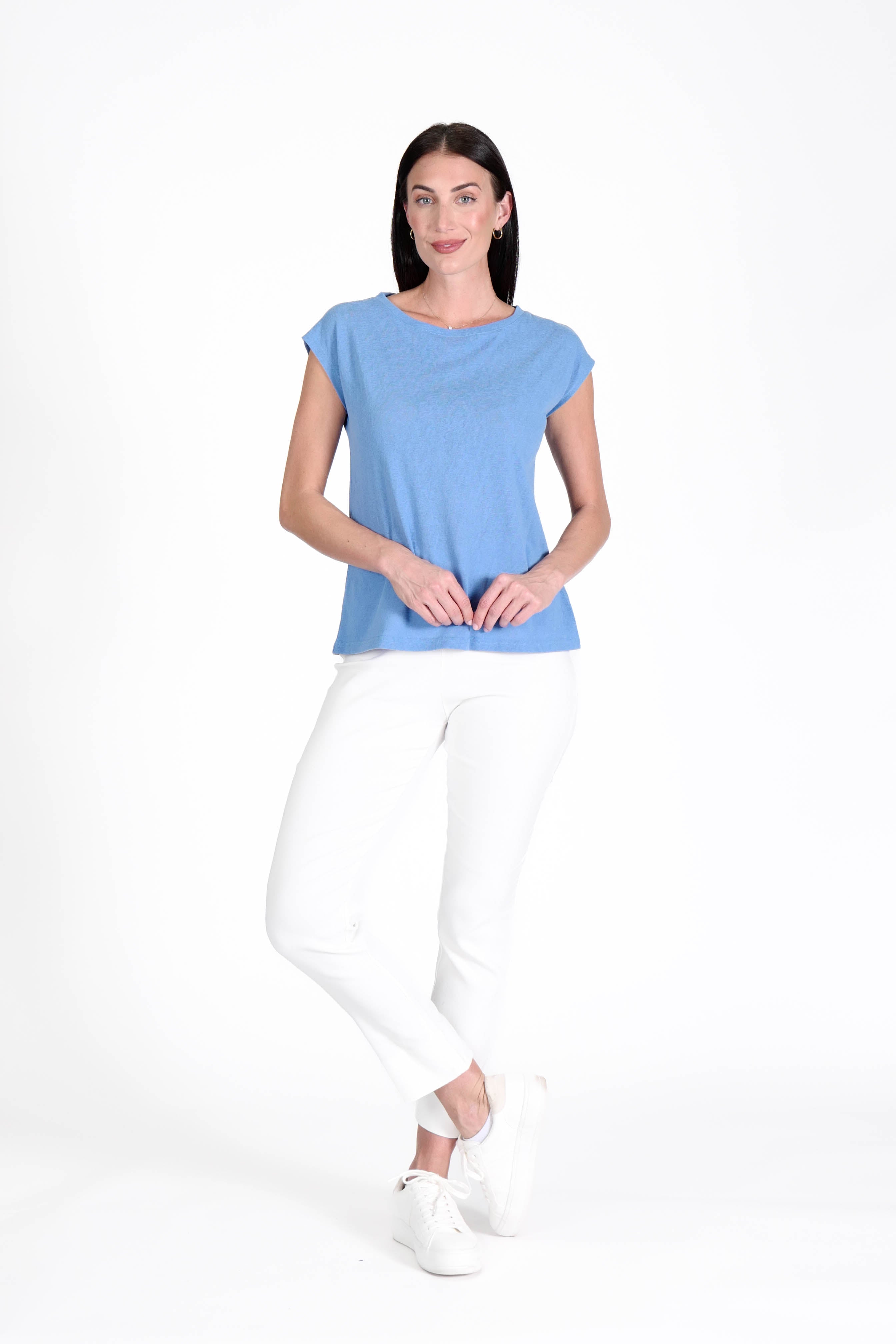 Spring Top Aegean Blue