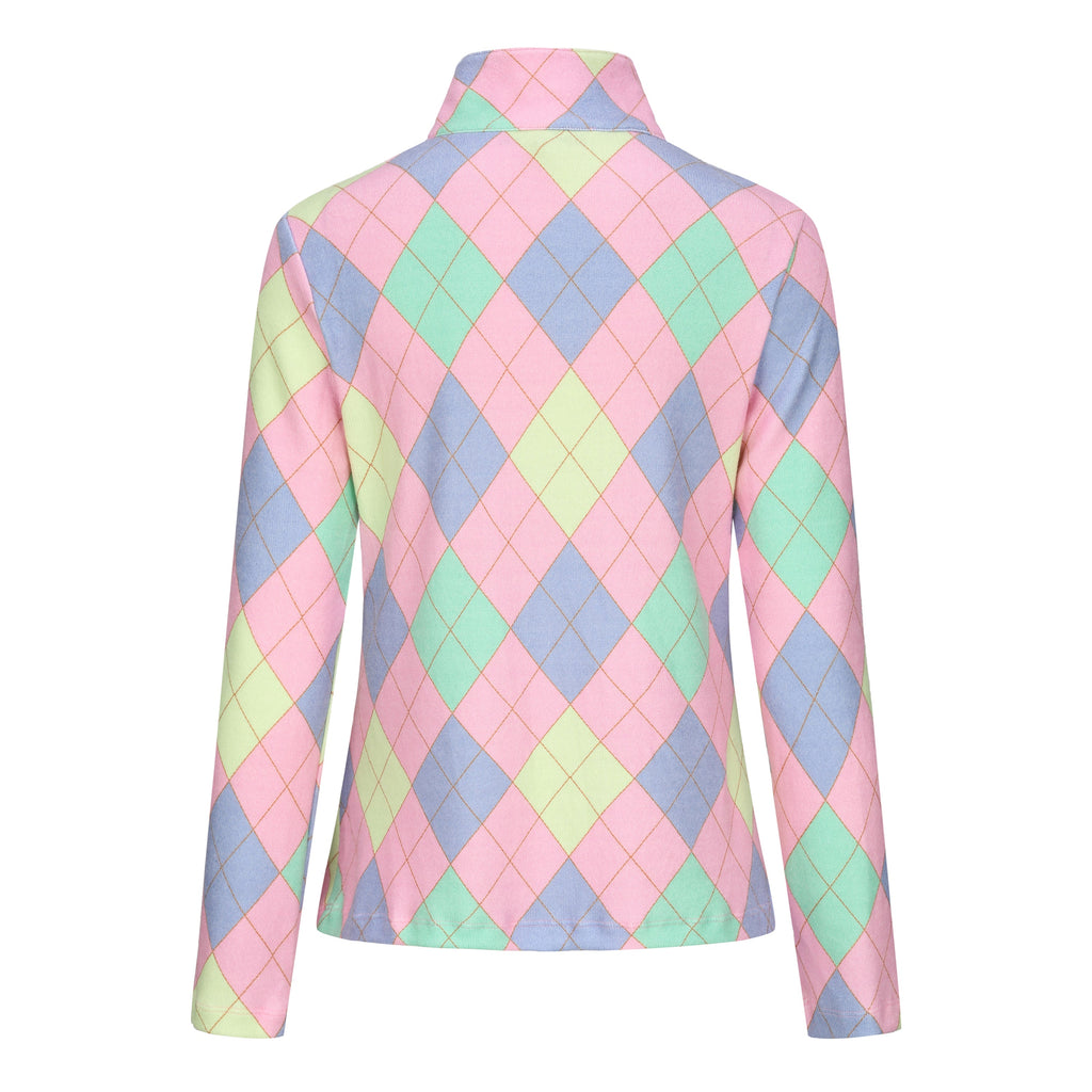 Golf Top Argyle Blue/Pink