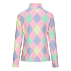 Golf Top Argyle Blue/Pink