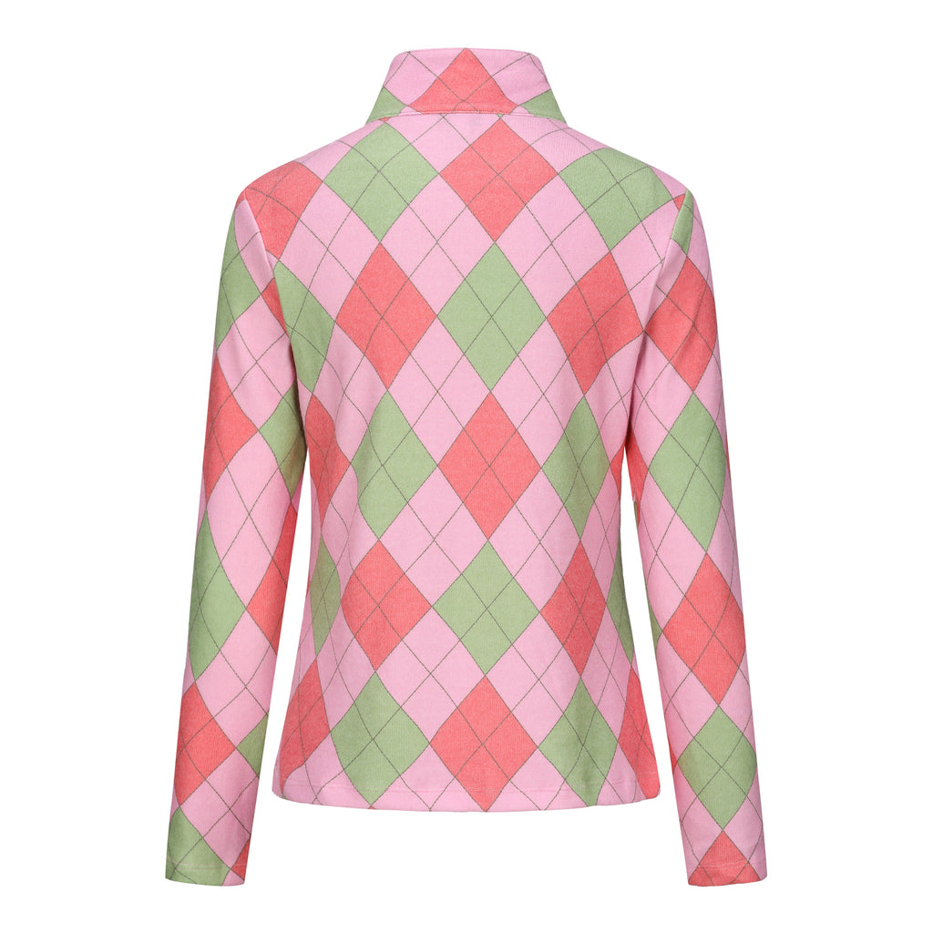 Golf Top Argyle Green/Red