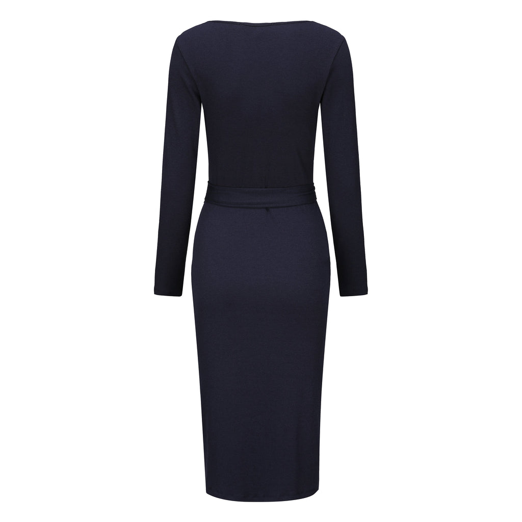 Parklane Button Dress Navy