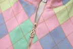 Golf Top Argyle Blue/Pink