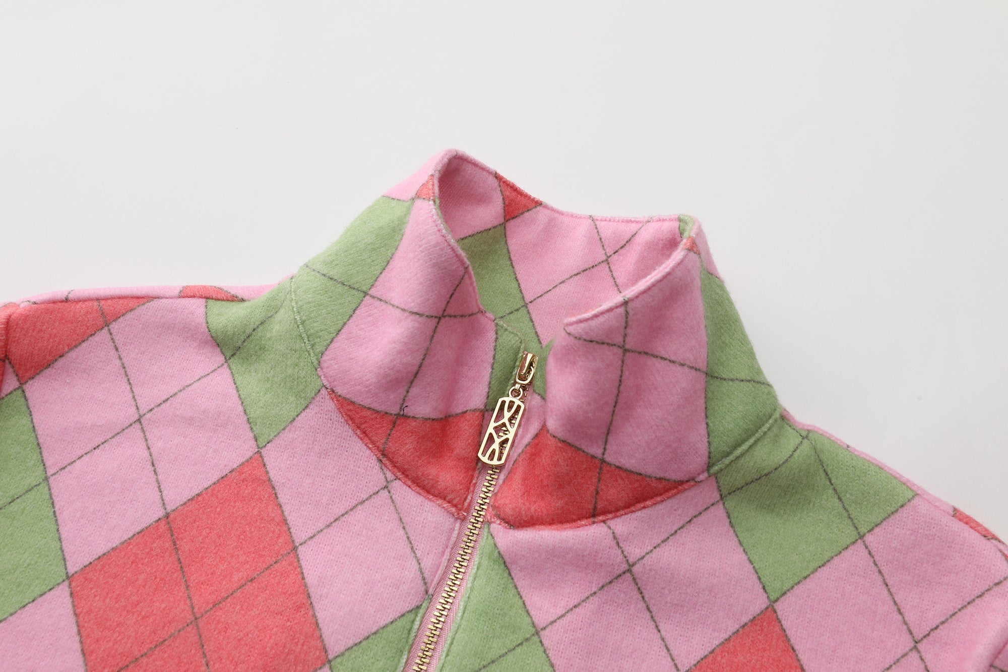 Golf Top Argyle Green/Red