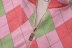 Golf Top Argyle Green/Red