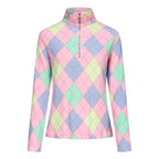 Golf Top Argyle Blue/Pink