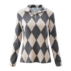 Golf Top Argyle Black/Camel