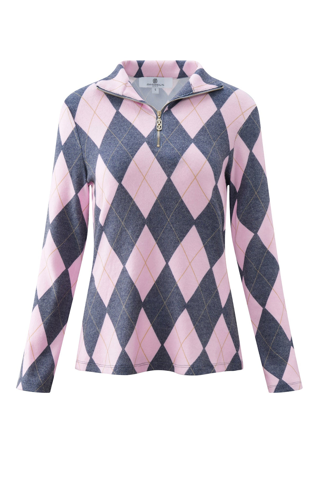 Golf Top Argyle Navy/Pale Pink