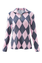 Golf Top Argyle Navy/Pale Pink