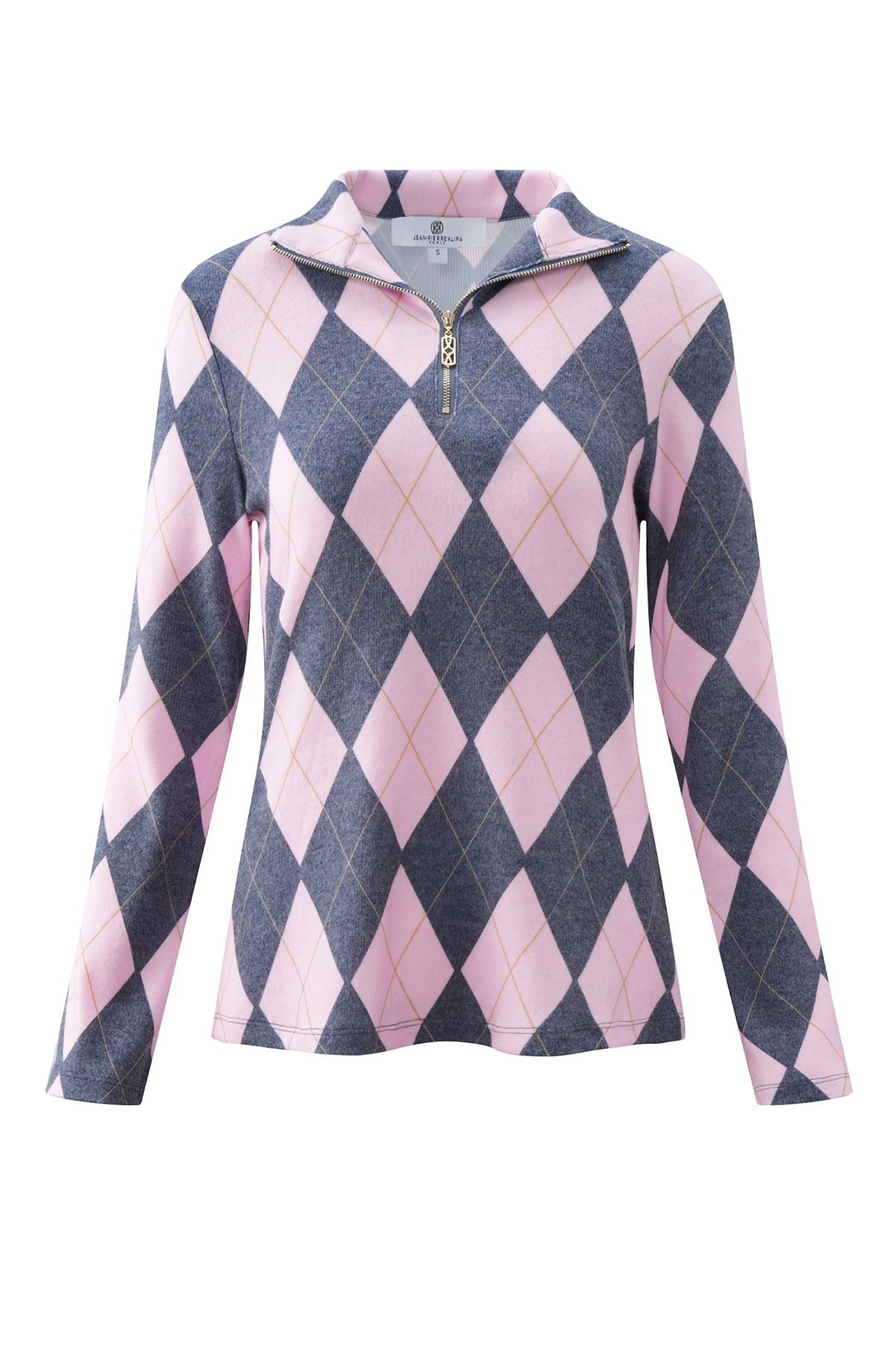 Golf Top Argyle Navy/Pale Pink