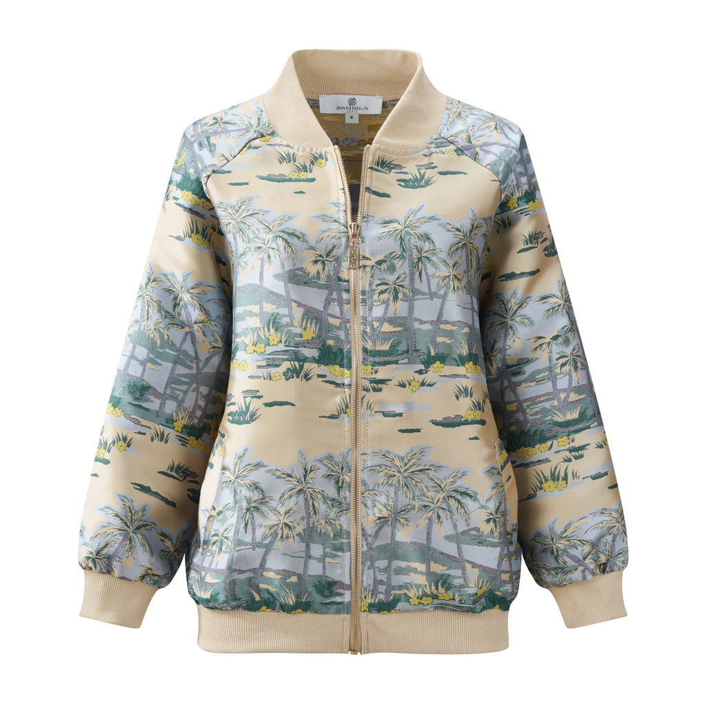 Bomber Jacket Hawaian Palms Gold