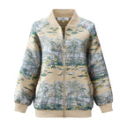 Bomber Jacket Hawaian Palms Gold