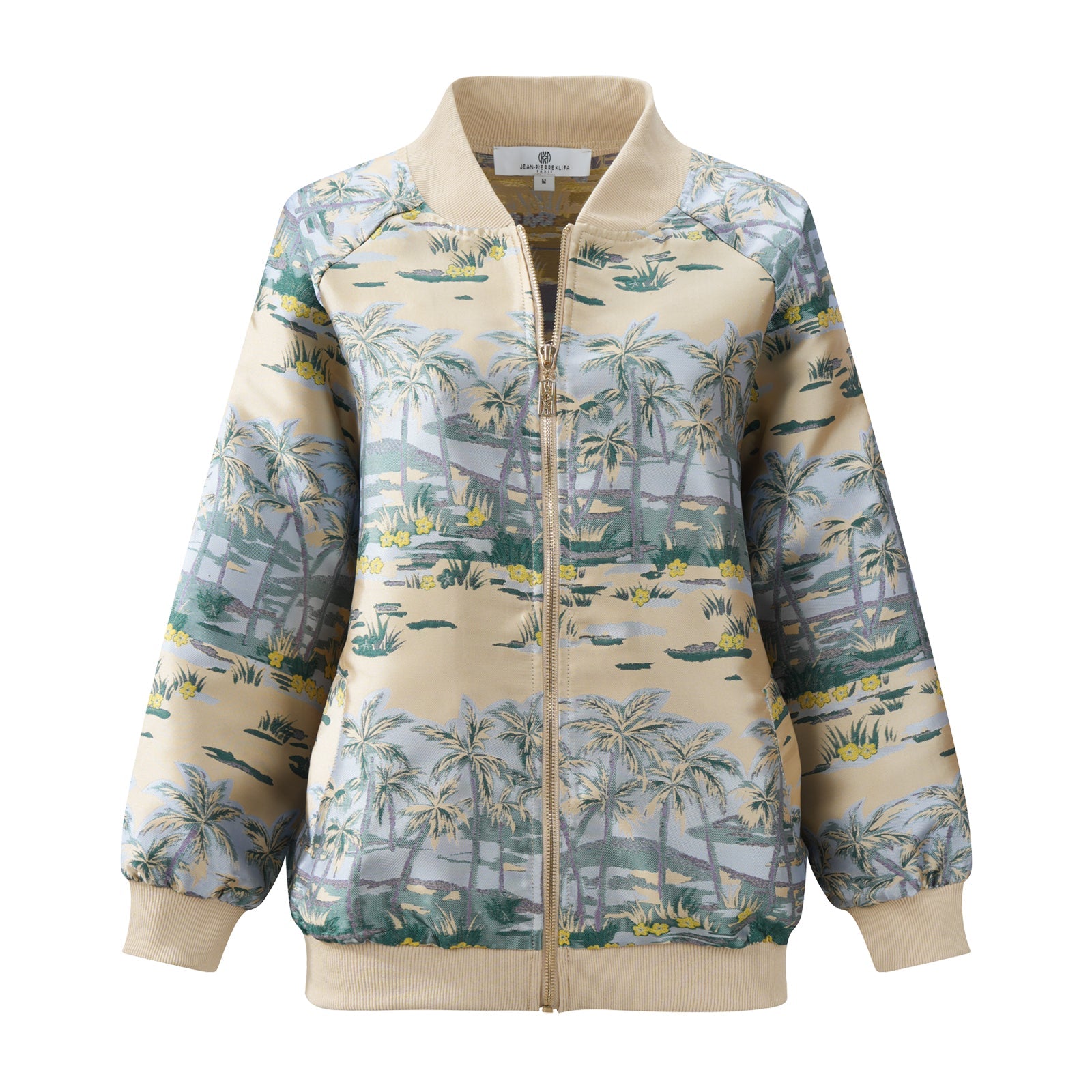 Bomber Jacket Hawaian Palms Gold