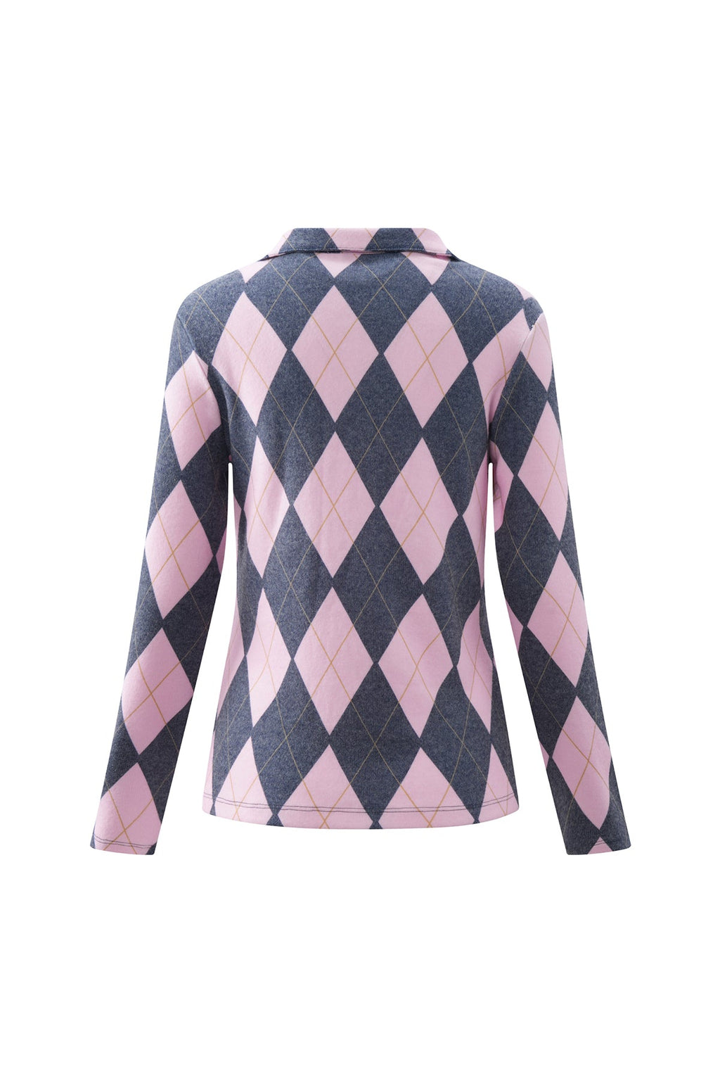 Golf Top Argyle Navy/Pale Pink