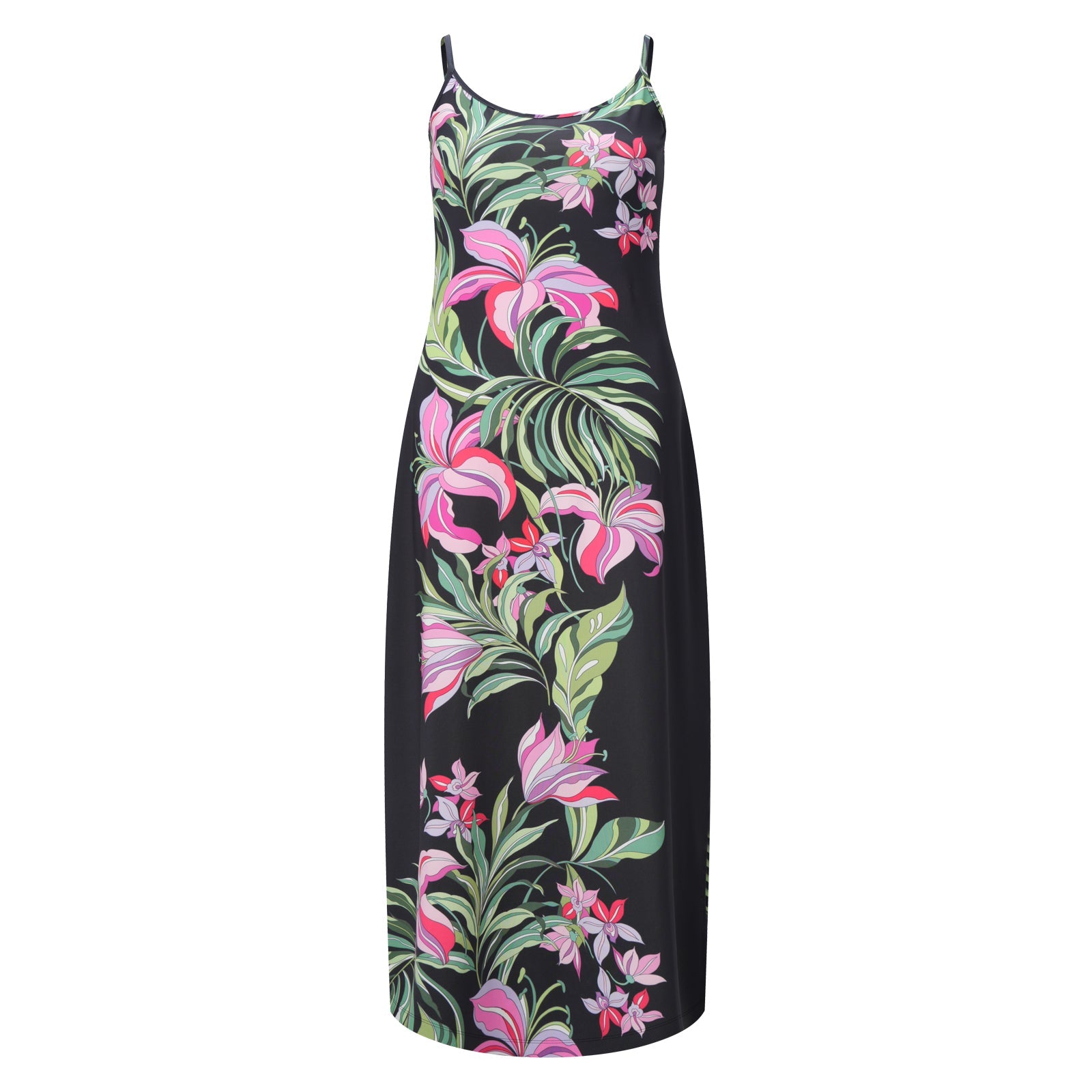 Spaghetti Dress Luscious Orchids