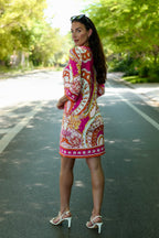 Daphne V Neck Dress Augusta Red