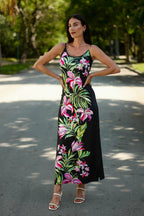 Spaghetti Dress Luscious Orchids