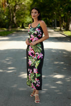 Spaghetti Dress Luscious Orchids