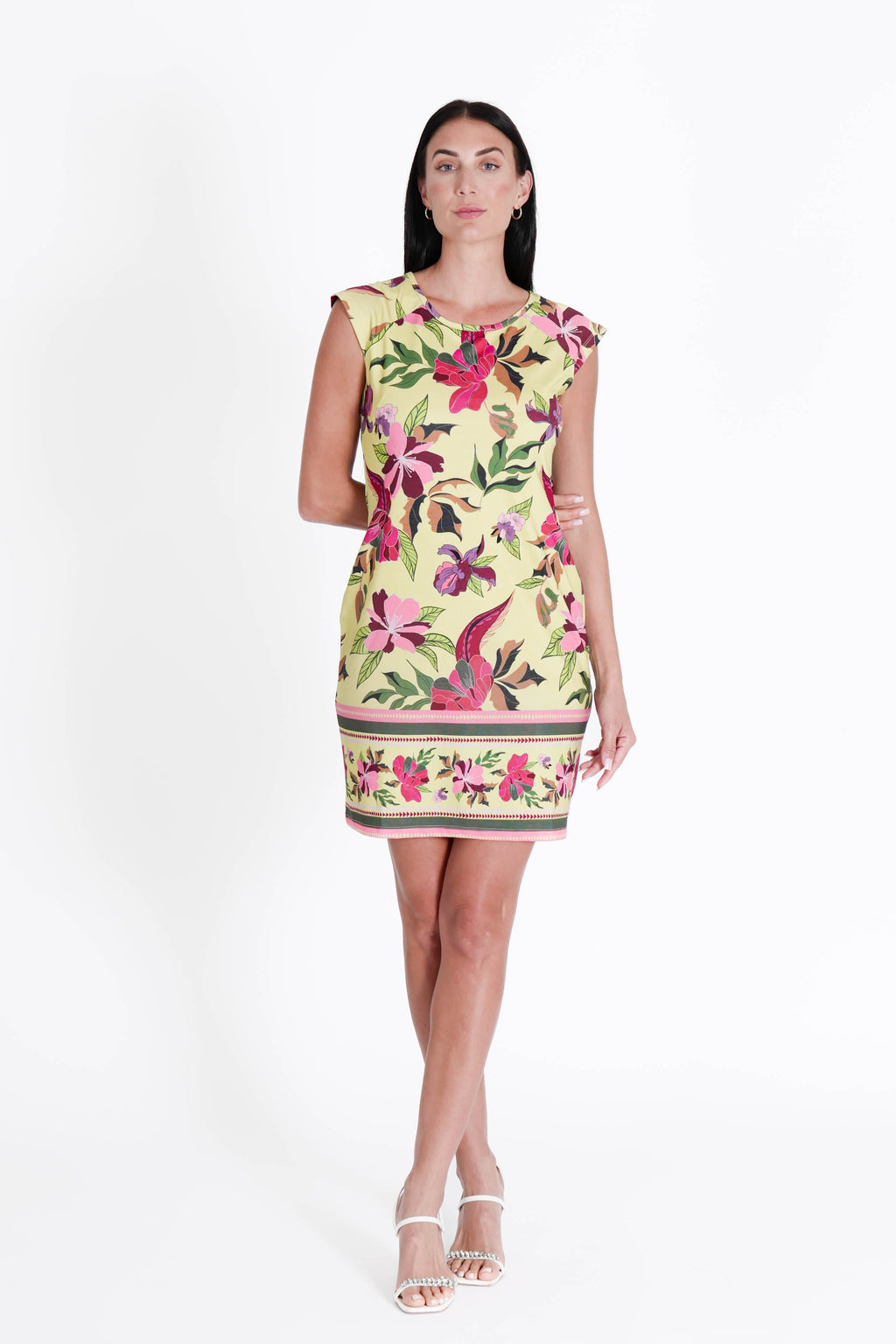 Lily Dress Pistachio Flowers