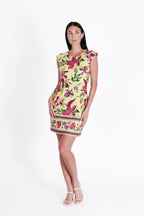 Lily Dress Pistachio Flowers