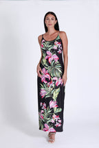 Spaghetti Dress Luscious Orchids