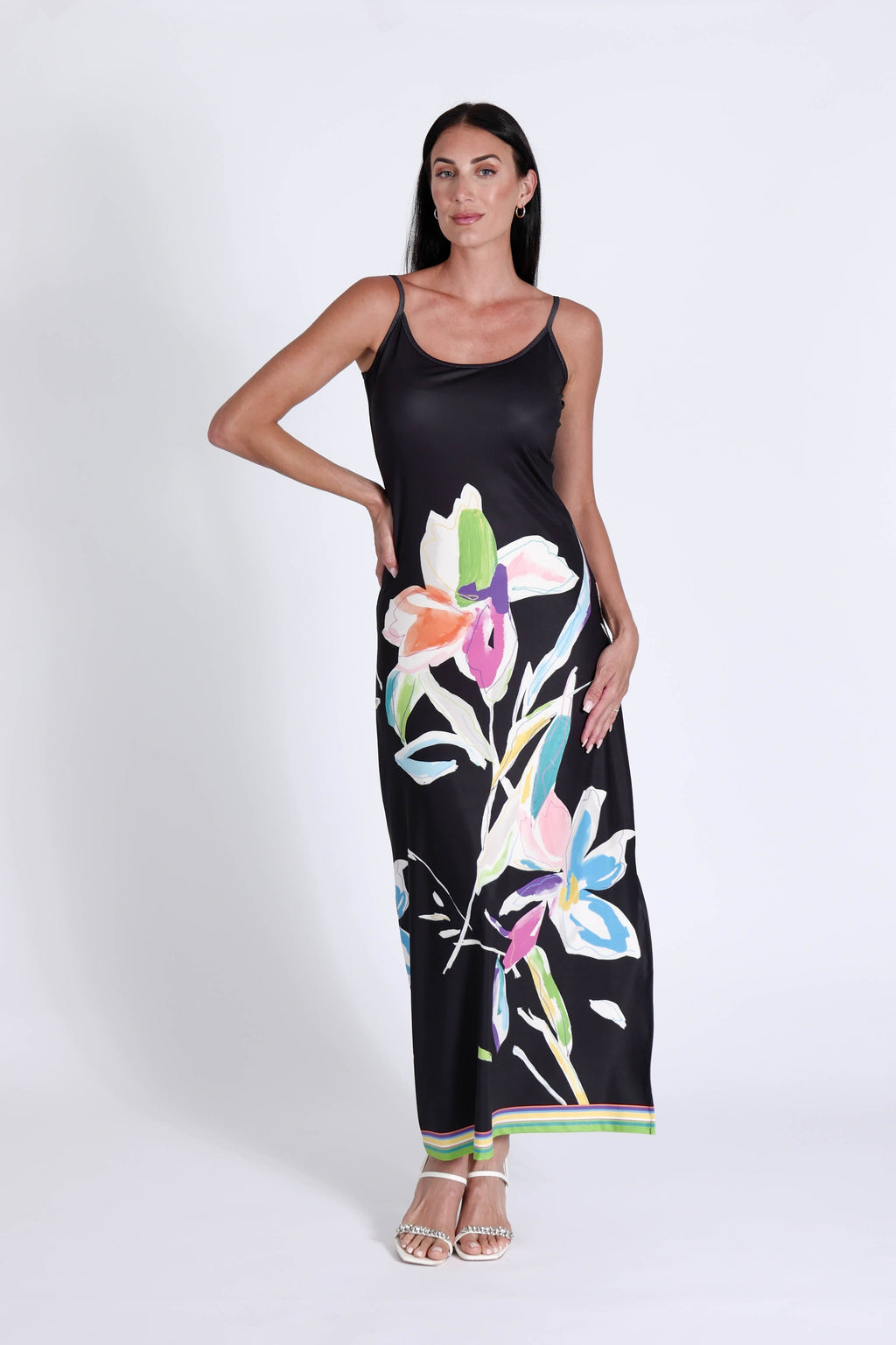 Spaghetti Dress Dali's Flowers