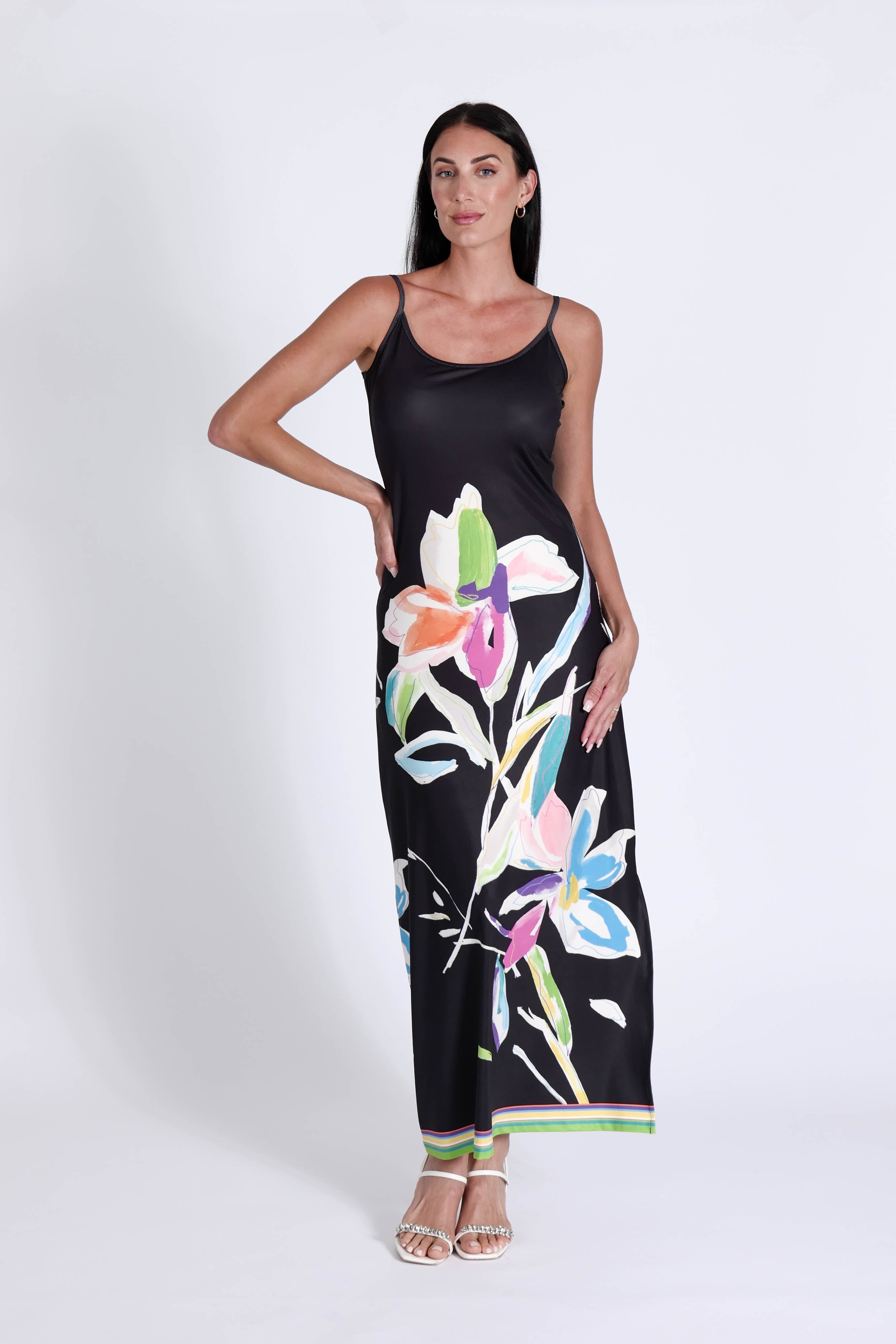 Spaghetti Dress Dali's Flowers