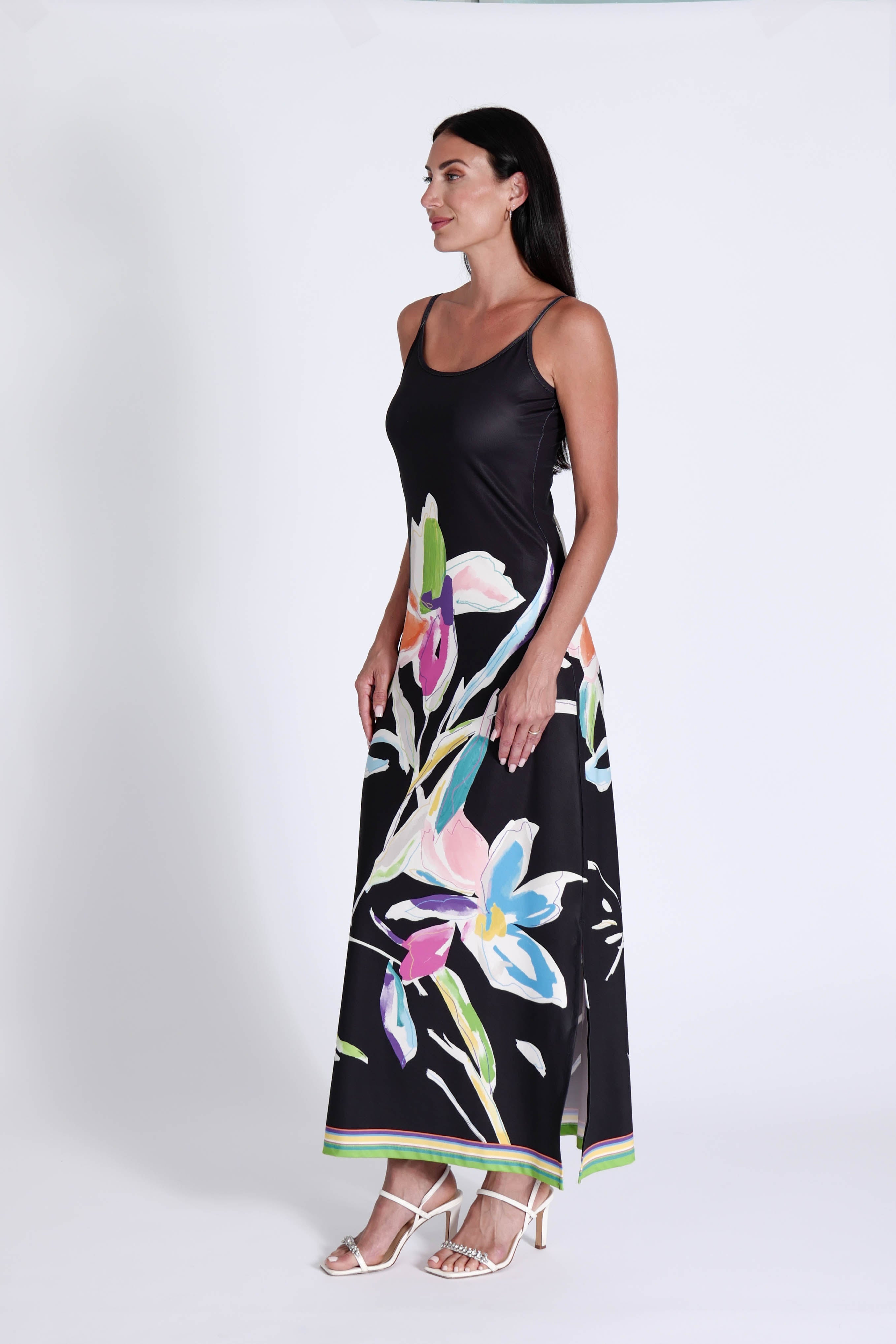 Spaghetti Dress Dali's Flowers