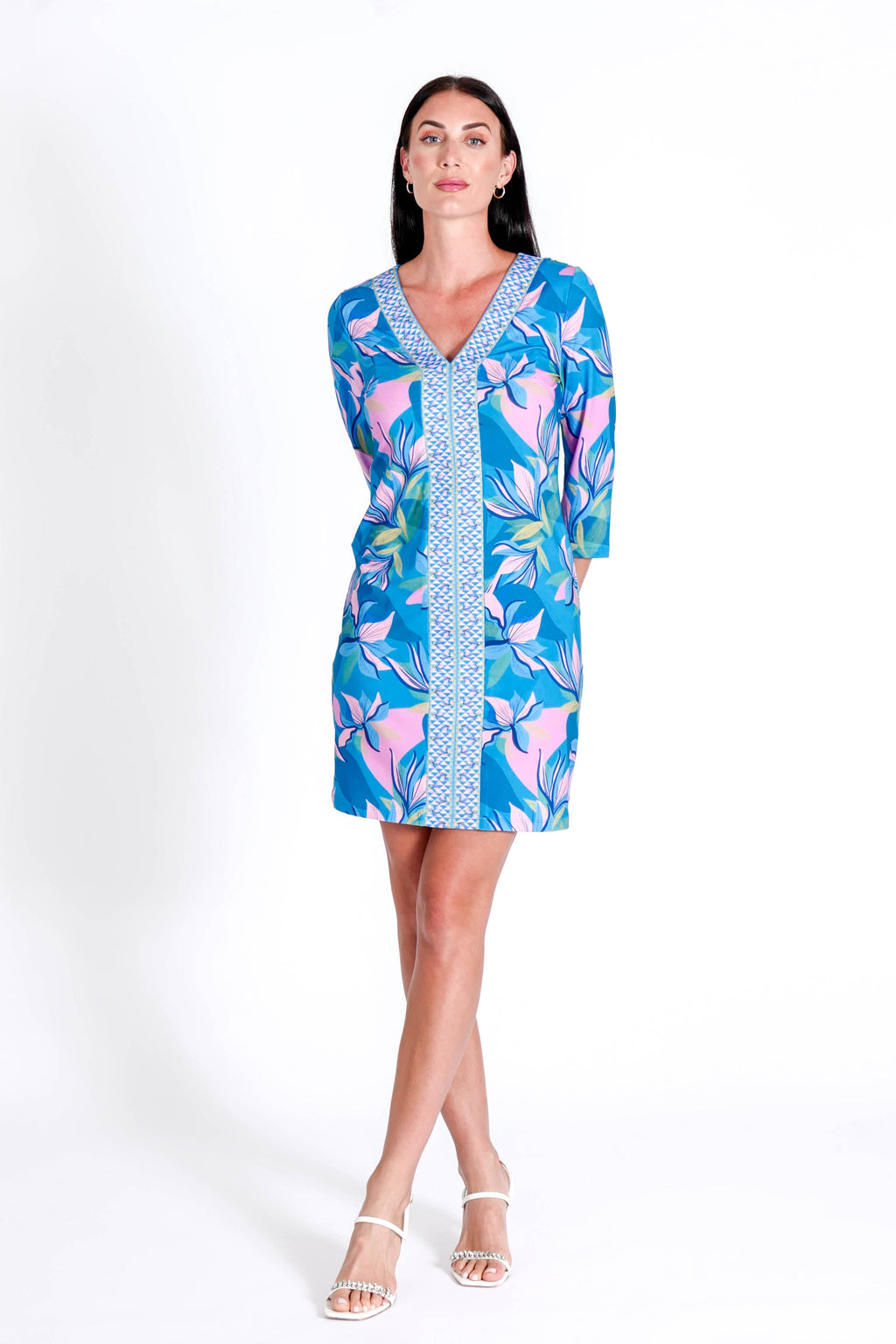 Sand Dollar Dress Flowers in the Blue