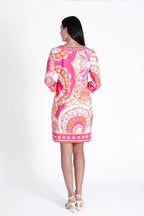 Daphne V Neck Dress Augusta Red
