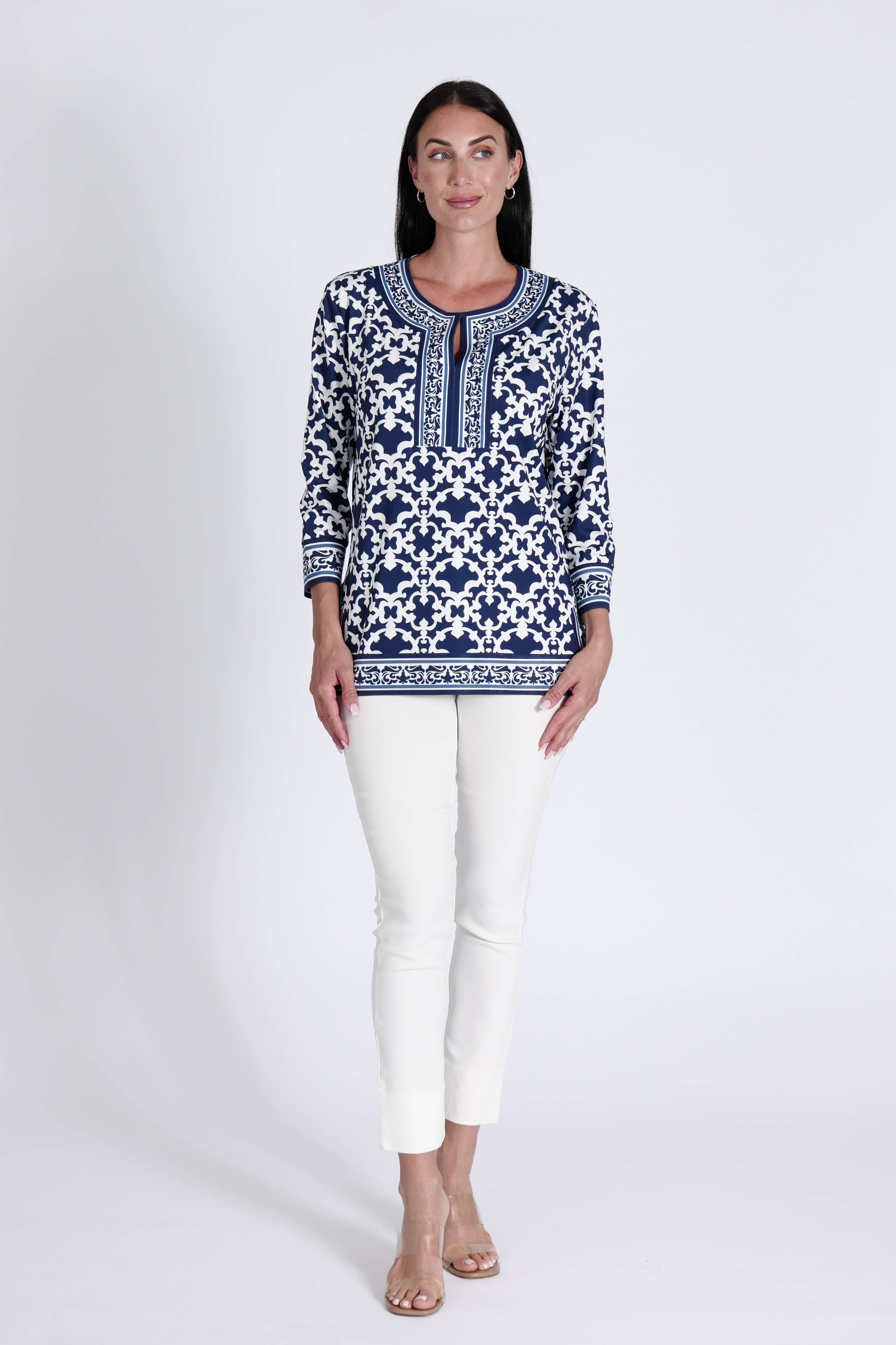 Alexandra Top Iron Gates Navy