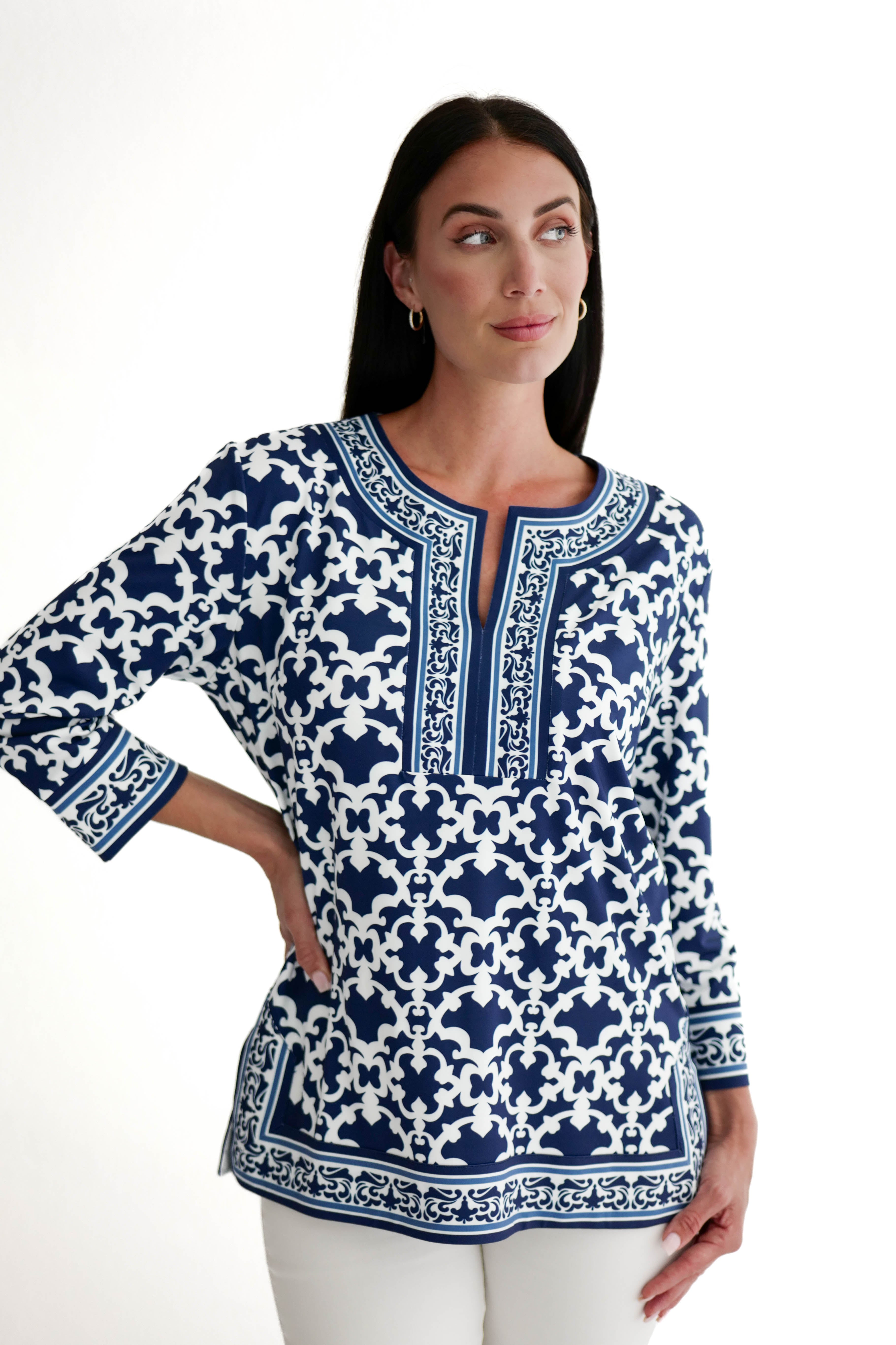 Alexandra Top Iron Gates Navy
