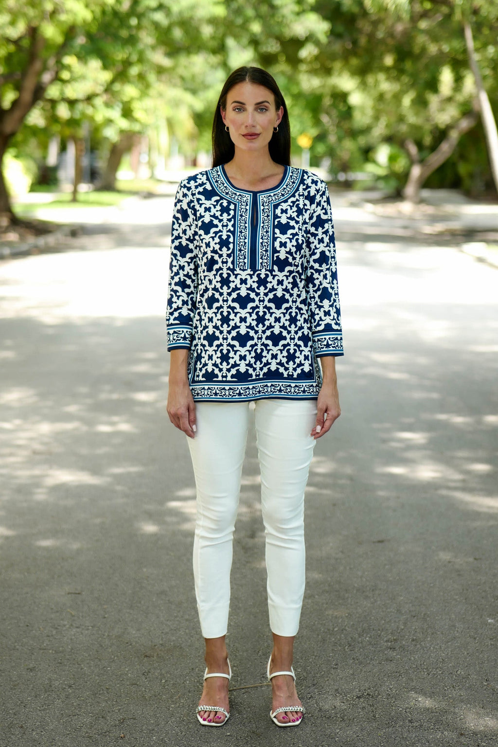 Alexandra Top Iron Gates Navy
