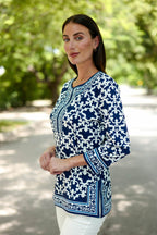 Alexandra Top Iron Gates Navy