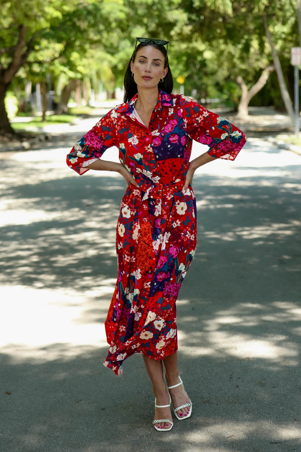 Marrakech Dress Cherry Flowers