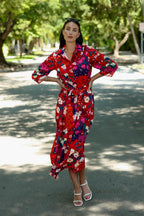 Marrakech Dress Cherry Flowers